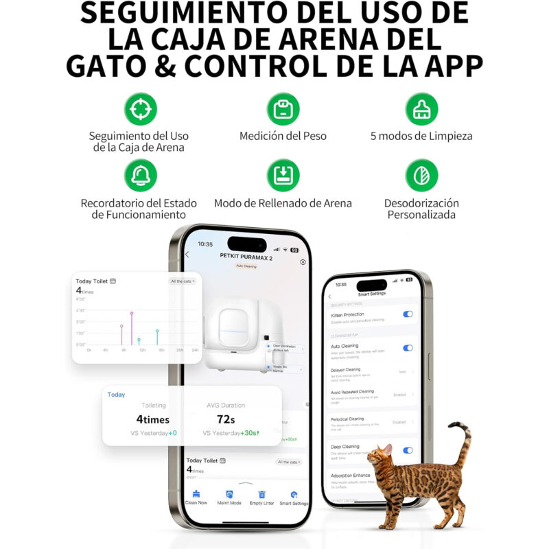 Arenero Gatos Autolimpiable PETKIT Pura MAX 2 - Imagen 6