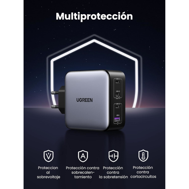 UGREEN Nexode 100W Cargador USB C - Imagen 8