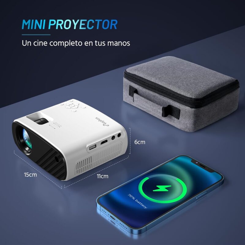 ELEPHAS Mini Proyector Portatil BL128 - Imagen 5
