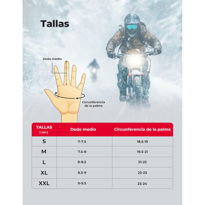 KEMIMOTO Guantes Calefactables, Guantes Térmico Invierno con Batería 2500 mAH, Guantes Cálido Ligeros Cómodos Flexibles para Moto Trabajadores Deportes Inviernos al Aire Libre Hielo Nieve - Imagen 3