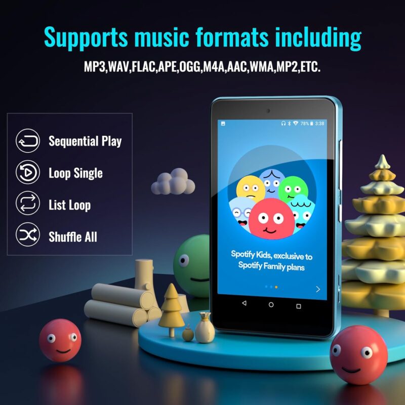 Luoran M4S: Reproductor Multimedia con Controles Parentales, 16GB, Bluetooth y WiFi para Niños y Familias - Imagen 4