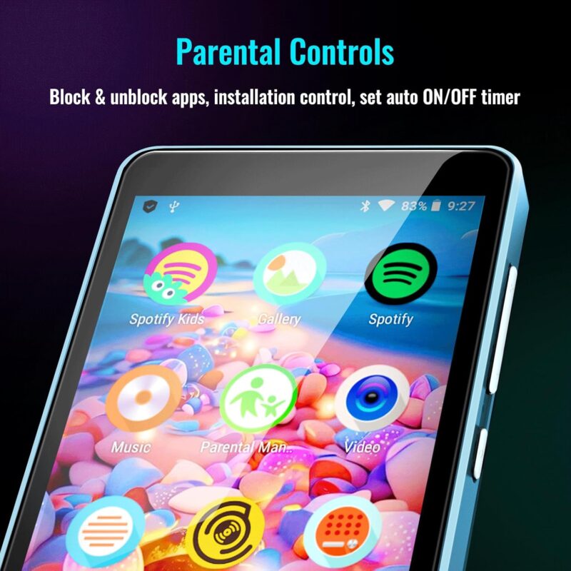 Luoran M4S: Reproductor Multimedia con Controles Parentales, 16GB, Bluetooth y WiFi para Niños y Familias - Imagen 3