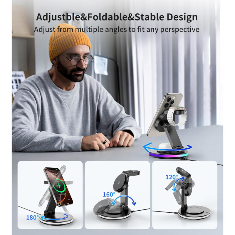 Cargador Inalámbrico Plegable 3 en 1 RoroSkin X538 - Imagen 2